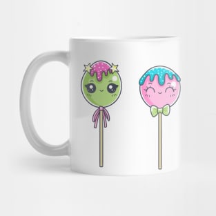 Three Adorable Kawaii Lollipops Mug